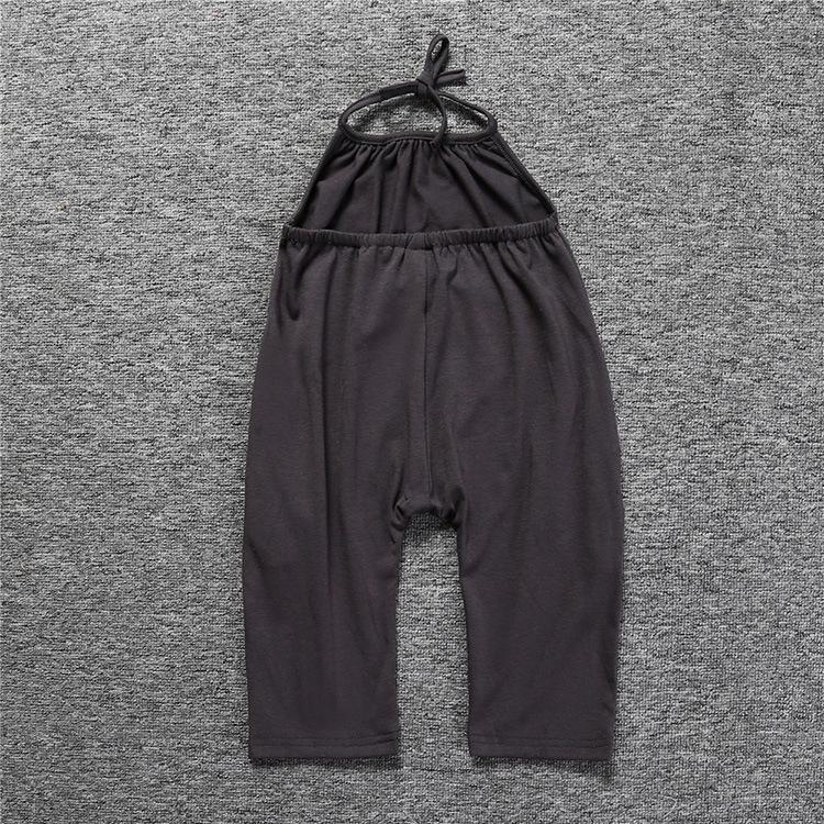 European & American Style Sleeveless Black Romper for Kids
