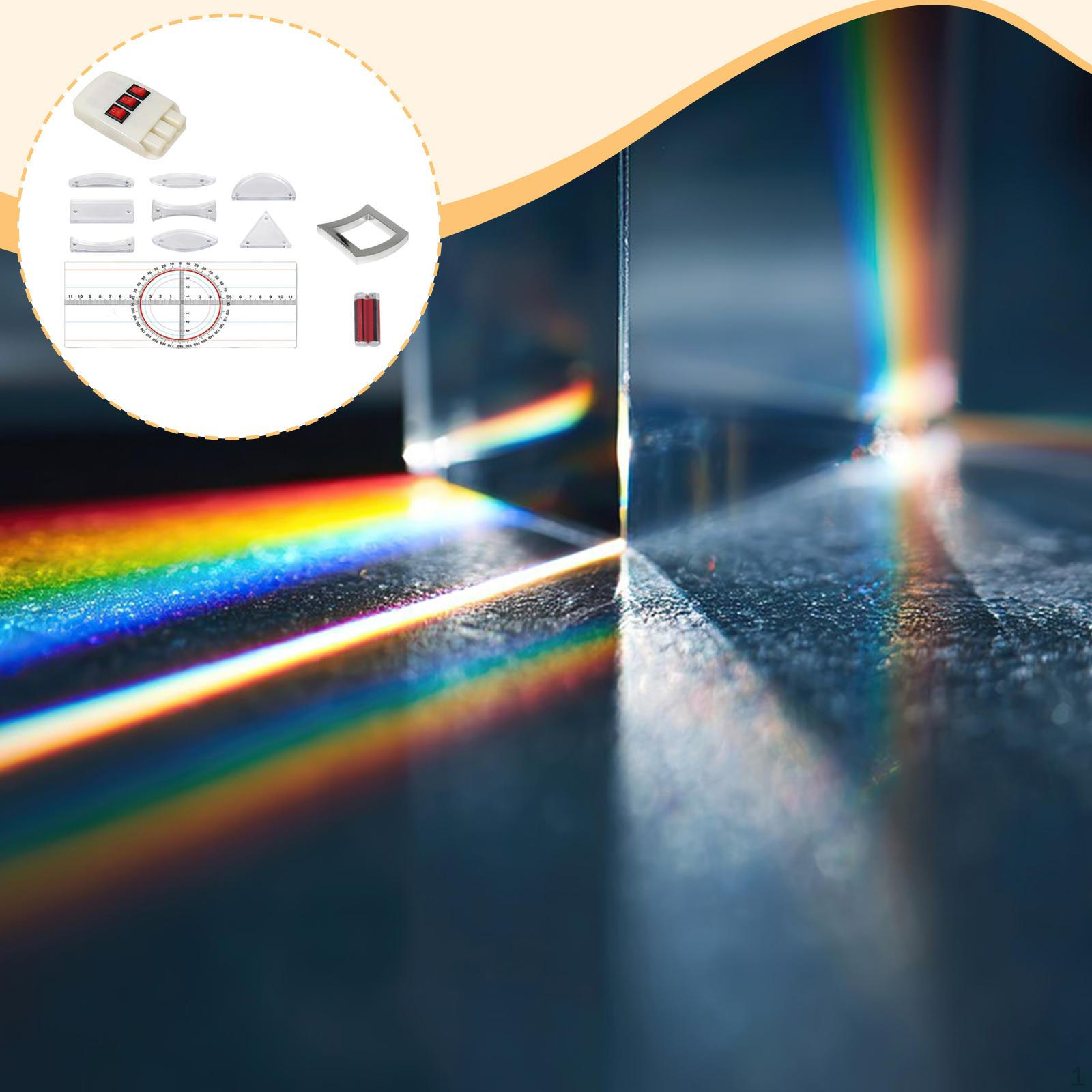 Набор для физических оптических экспериментов Прочные выпуклые и вогнутые линзы для школьного учителя