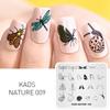 kads Nail Art Stamping Plates 63 Designs Nature Series Nail Template Stencil Plates for Nail Salon