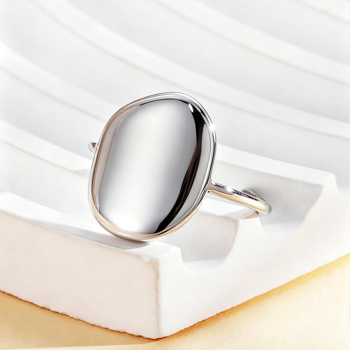18K Gold Plated Irregular Geometric Stainless Steel Ring for Women