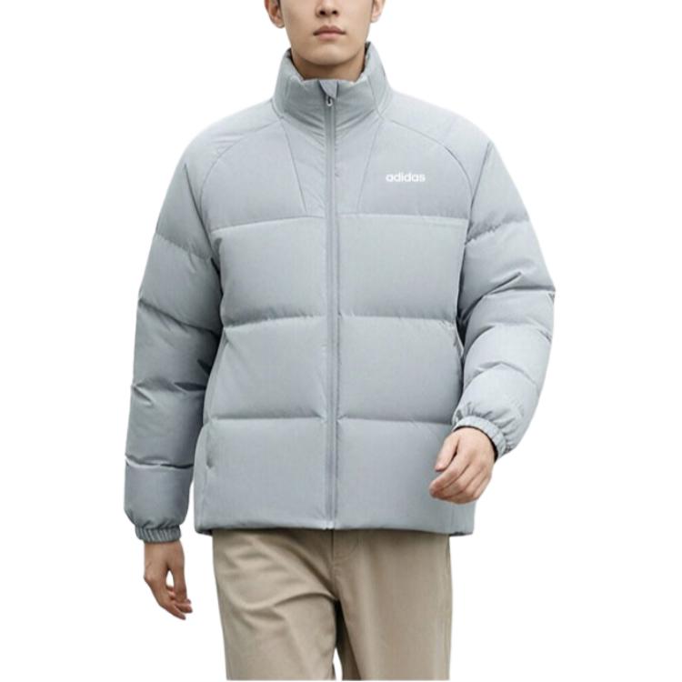 Adidas Stand Collar Durable Warm Casual Zipper Long Sleeve Down Jacket Men Jacket KC4633
