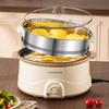 Wielofunkcyjny multicooker elektryczny All-in-One: Nieprzywierający multicooker, patelnia, urządzenie do gotowania jajek, wszechstronny garnek do gotowania do akademików i użytku domowego.