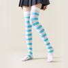 Over Knee Silk Long Socks with Cute Cats Claw Pattern for Daily Wear or Cosplay Striped Thigh High Stockings for Women