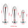 Metal Drop Anal Plug For Women Stainless Steel Three Sizes Jewel Base Butt Plug G-point Massage Adult Sex Toys Male/Famale Gay