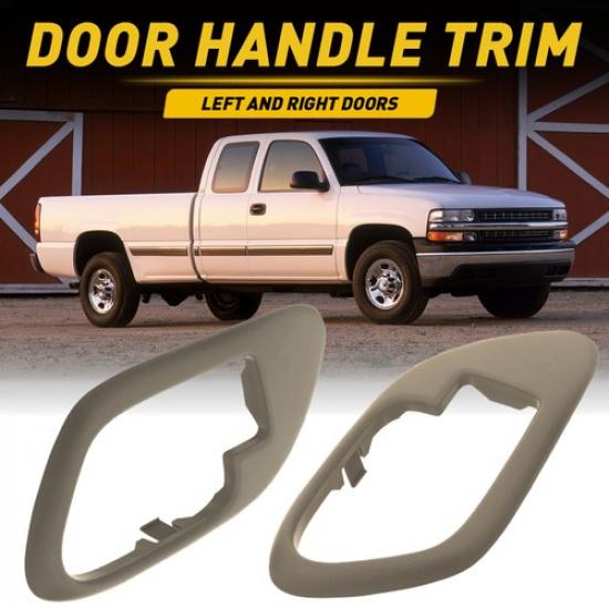 Interior Door Handle Bezel Brown Front LH and RH For 1995-1999 Chevrolet C1500 I