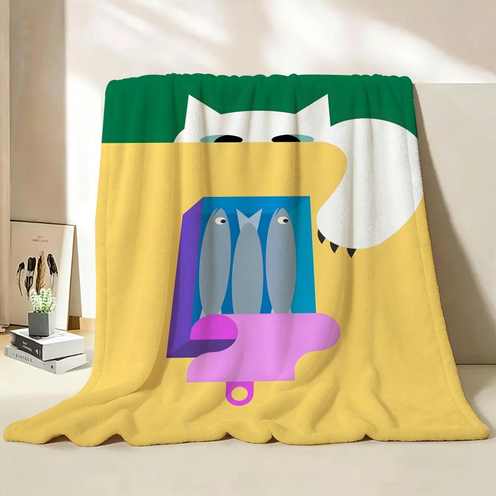 Illustrator Andy Huang Throw Flannel Throw Blanket Suitable for Sofa Living Room Bedroom