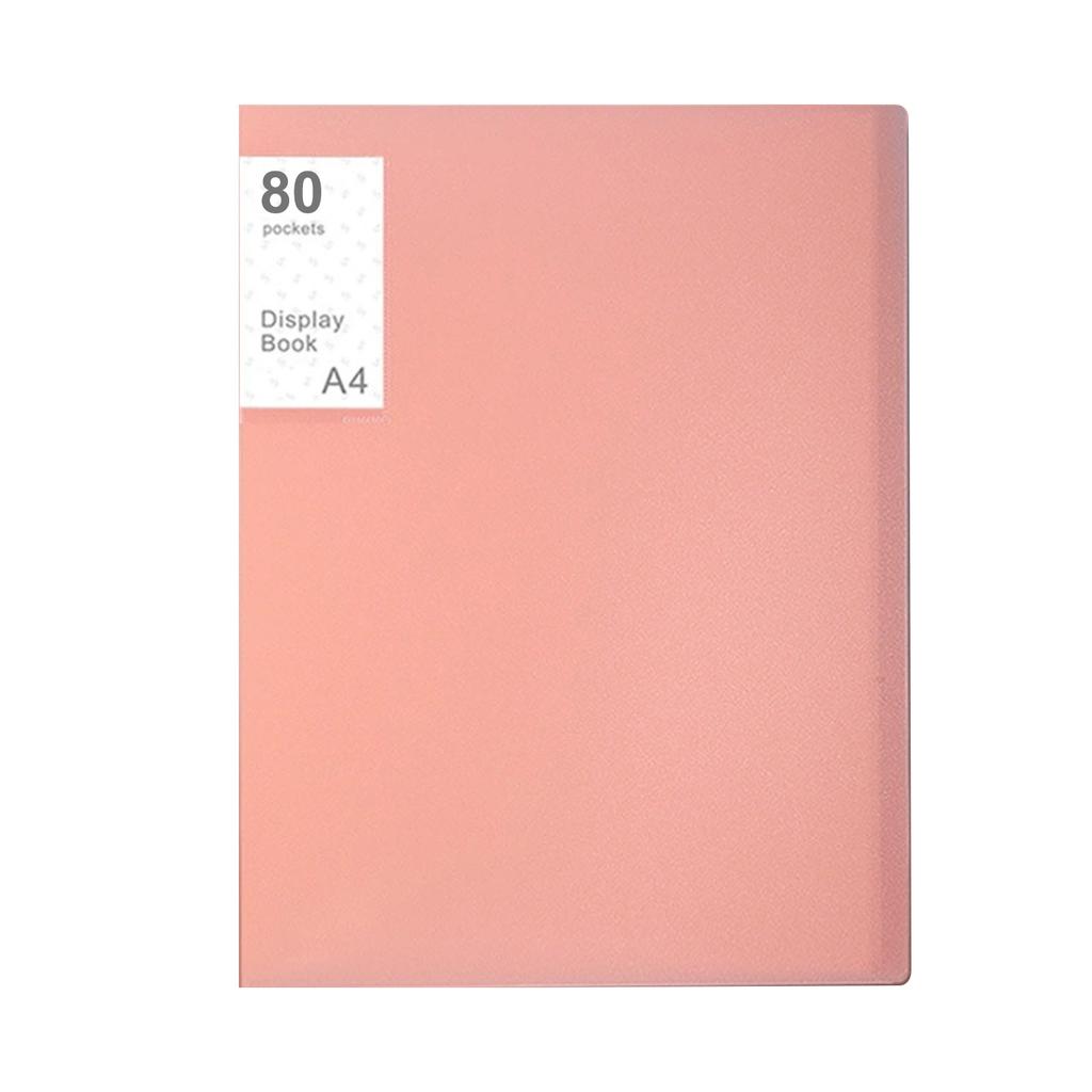 80page A4 Storage Folder,Durable & Fashionable With Clear View Panels Reusable File Organiser,Document Storage-Binder For Office
