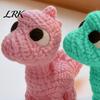 Nordic Style Dinosaur 3D Printed Figurine, Cute Mini Crochet Texture Dino Statue, Desktop Ornament Miniature Collectible Decoration for Kids