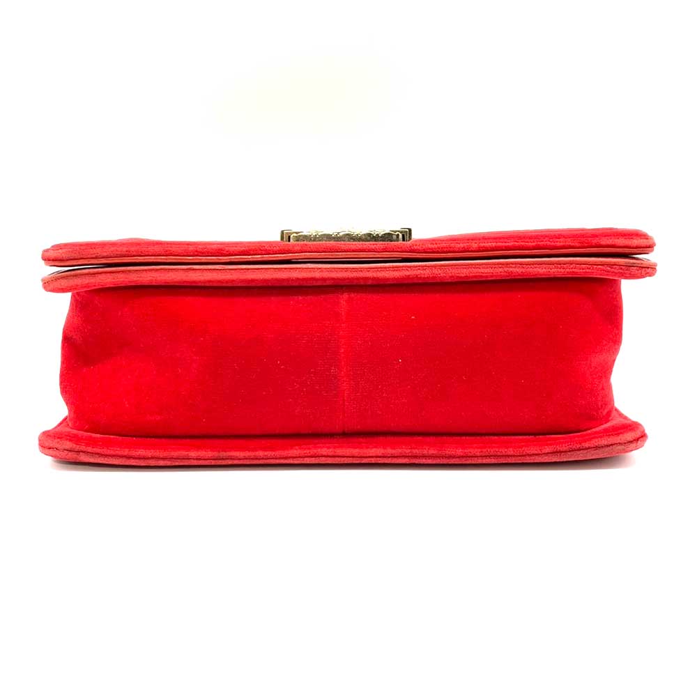 Used CHANEL Boy chanelShoulder Bag Velor Women