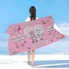 E-Esther Bunny Cartoon Microfiber Printed Beach Towel Mountain Climbing Yoga Beach Swimming Running Absorbent Soft Towel