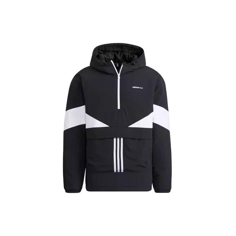 Adidas Neo Куртки Мужские Черный/Белый С капюшоном Умеренная Другое H45244 M