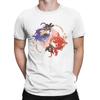Genshin Impact Chibi Kaeya And Diluc T Shirts Men Anime Game Novelty Tee Shirt Crew