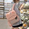 Schoolbag1011 New Korean Version of Fashion Versatile Soft Cute Girl Backpack Cute Cartoon Cat Travel Student Schoolbag