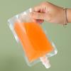 100Pcs Stand Up Liquid Spout Pouch Bag / Clear Plastic Beverage Container Juice Storage Spout Bags