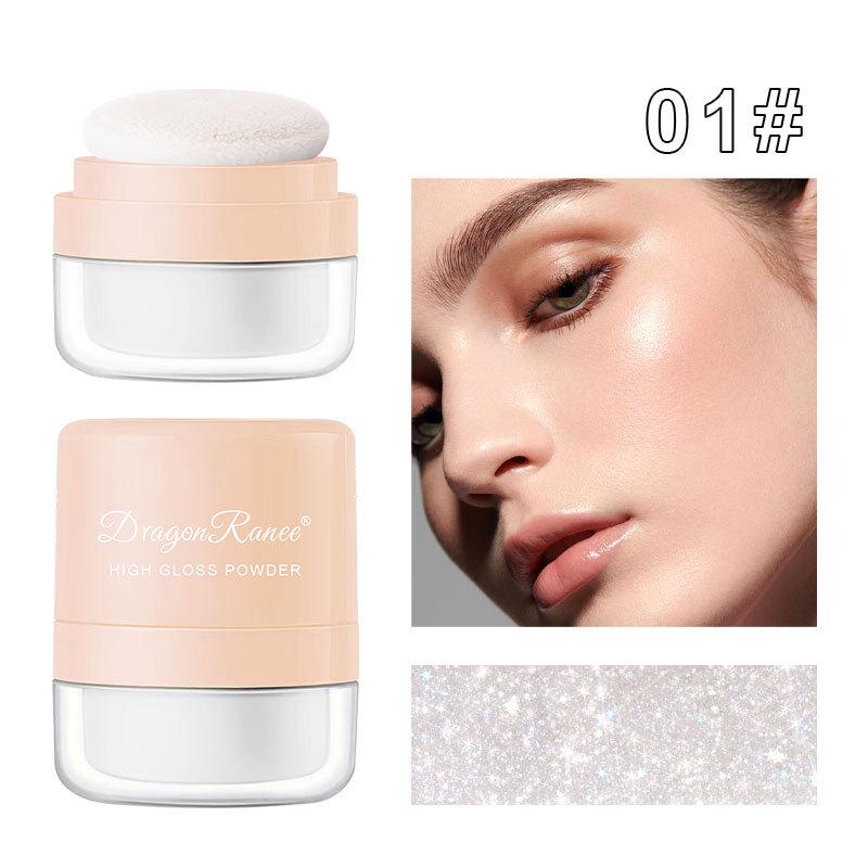 Cross-border Highlighting Loose Powder: Brightening Pearlescent Crystal for Body & Under-eye. перламутрово-белый