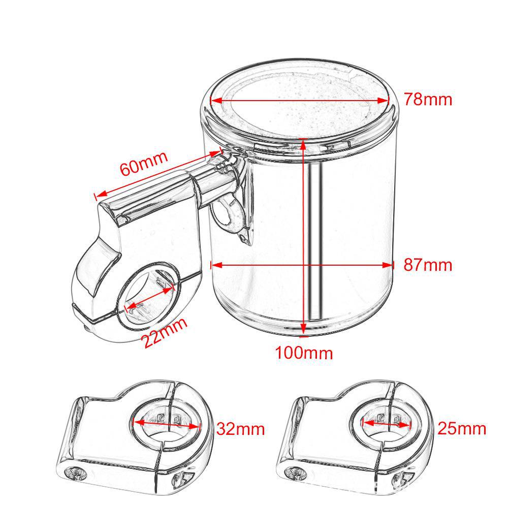 Harley Cruise Prince Getränkehalter: Verstellbarer, schnell demontierbarer, universeller Motorrad-Wasserkocher-Trinkflaschenhalter.