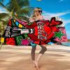 Coca-Cola Artwork Design Strandtuch, Schnelltrocknend, Pflegeleicht, Geeignet für Fitness und Strandurlaub, Sport-Essential