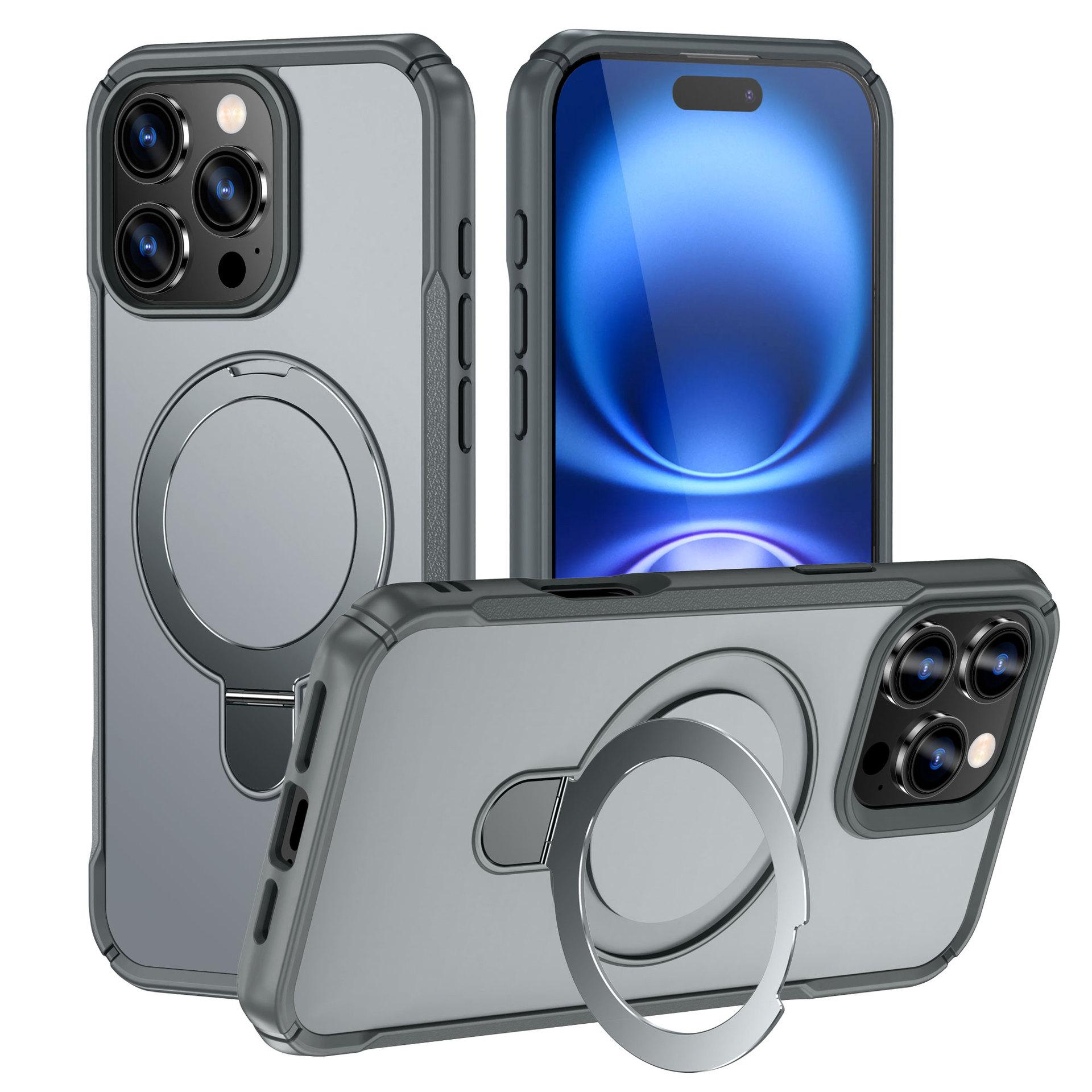 

Для IPhone17ProMax Чехол для мобильного телефона для Apple 16 Скин-чувствительный С подставкой Магнитная адсорбционная накладка 15 Противоударный защитный чехол For iPhone17