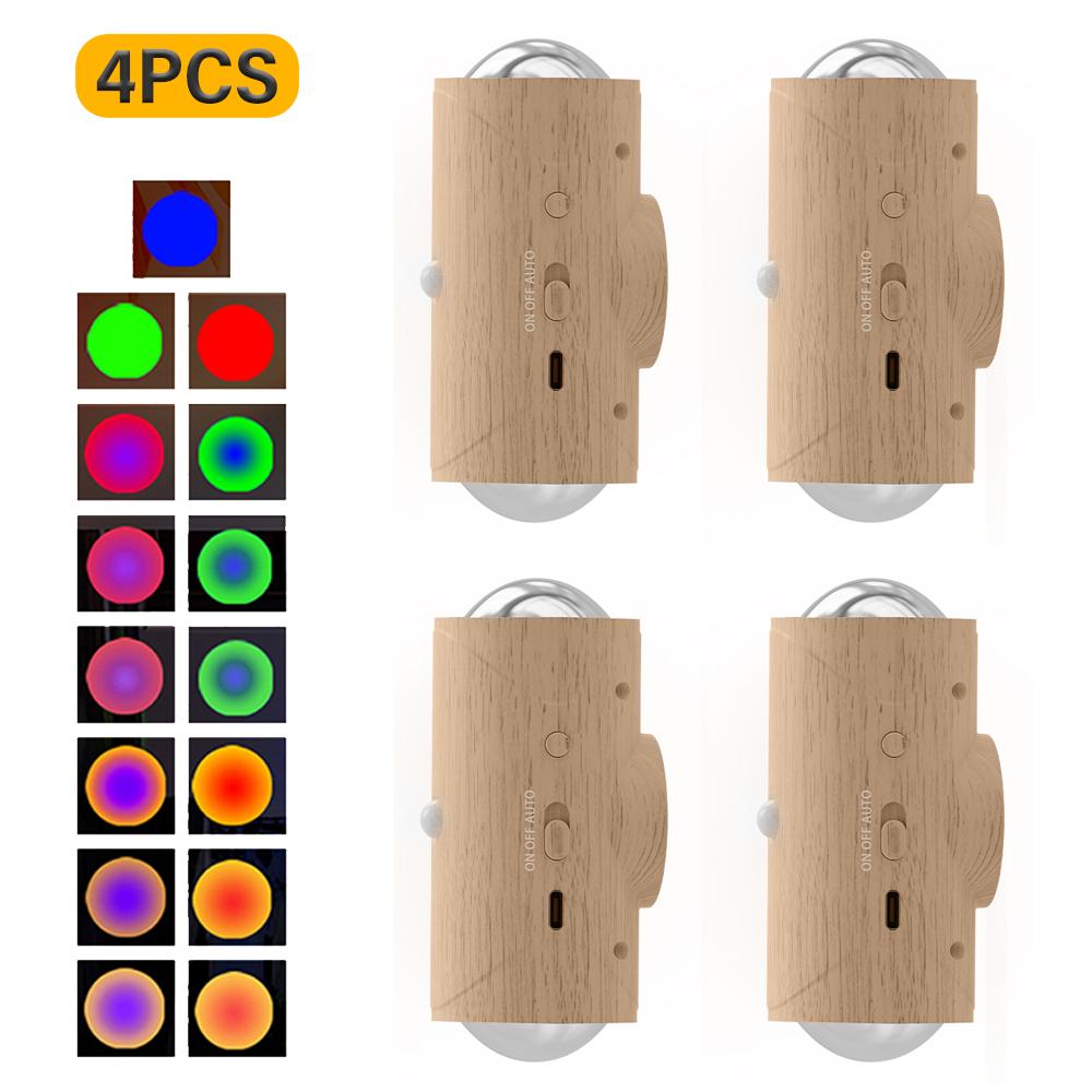 Motion Sensor Smart Light,Rechargeable LED Night Light,3 Light Modes Indoor Light,Magnetic Stair Light