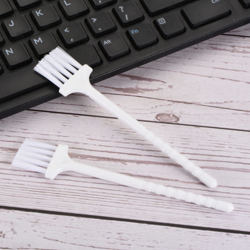 Uxcell Shaver Cleaning Brush Tool for Keyboards, Window Tracks, Vents, Home and Office Use with 13cm Plastic Handle, White, 4 Pieces