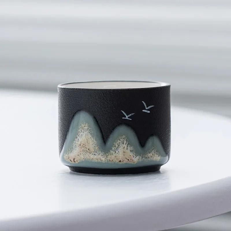 

Pure hand-painted Yuanshan large-capacity teacup ceramic teacup tea cup Kung Fu tea set high-end gift box gift