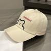 Bear-themed duckbill cap, Korean style fashion baseball hat for men, spring and autumn soft top trendy brand, winter outdoor casual sunshade