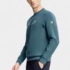 FILA Official Mens Pullover Sweatshirt 2023 Autumn Simple Sports Fitness Crew Neck Long Sleeve Knit Top Men tops Tea-Blue A11M331204F-DB