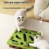 Pet Cat Puzzle Maze Holes Toys Felt Box With Bell Ball Kitten Playing Toys Interactive Funny  Cat Supplies