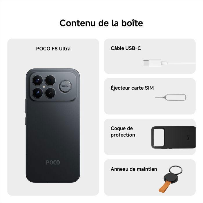 Smartphone - XIAOMI - POCO F8 Ultra - 12 Go RAM - 256 Go - Écran AMOLED 6,9" 120 Hz - Very good condition