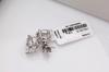 Silver Earrings Round Zircons 10mm