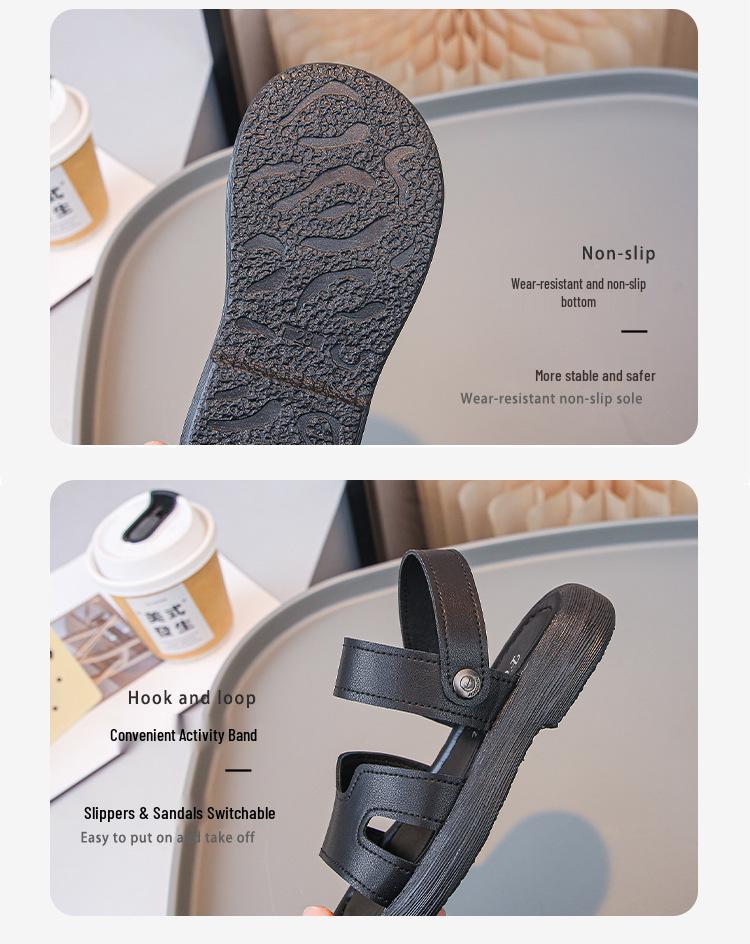 2026 Summer Korean Style Fashion Sandals: Soft-soled, Versatile Beach Shoes for Boys and Girls