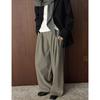 Johnature French-style Chic Casual Loose High-waist Pants For Women Winter Versatile Simple Wide-leg Trousers