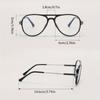 Classic Pilot Fashion Glasses - Double Bridge, Flat Top Design with PC Lenses for Men & Women Anti Blue Light