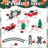 Electric Christmas Train Set Electric Engine Railway Track Playset With Music Santa Claus Sleigh Snowman Carriage Christmas Gift