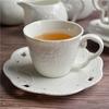 Sada šálku na kávu a podšálku s lžičkou, vysoce kvalitní porcelán, soudní styl, evropský reliéfní hrnek na kávu, šálky na čaj, domácnost, kancelář, párty, nádobí na pití
