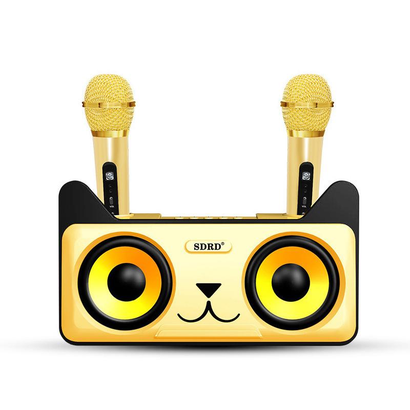 SD-305 Portable Bluetooth Stereo Speaker Wireless Microphone All-in-one Home KTV Desktop Multifunctional HIFI Sound Subwoofer