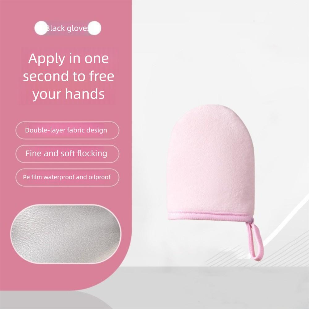 3-In-1 Body Lotion Glove Makeup Applicator Reusable Self-Tanning Mitt Bath Cleaning Tools Double-Sided Prevents Sticky