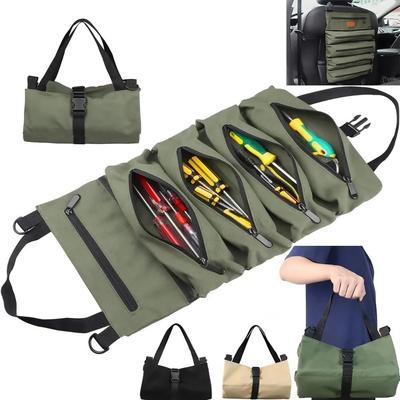 New Oxford Cloth Outdoor Camping Bag Canvas Multi-Functional Roll Up Tool Bag Tool Organizer Car