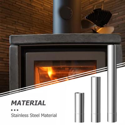 Chimney Flue Pipe Exhaust Pipe 0.2-0.5M Multi-model Stainless Steel Chimney Liner Flue Stove Pipe Water Heater Heating System