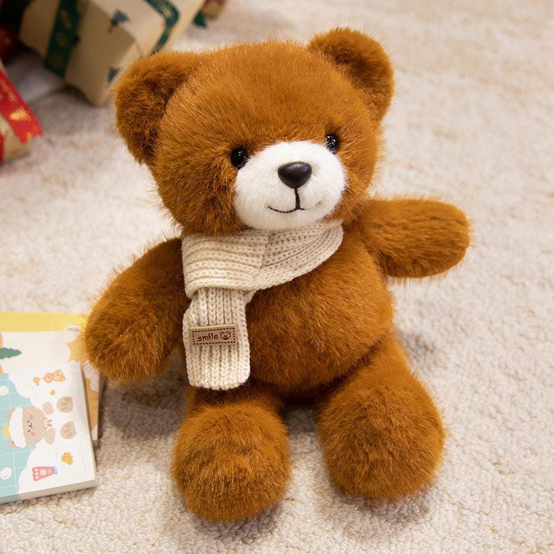 Teddy Bear Plush Toy Bear Doll Creative Versatile Scarf Bear Doll Rag Doll Birthday Gift for Girlfriend
