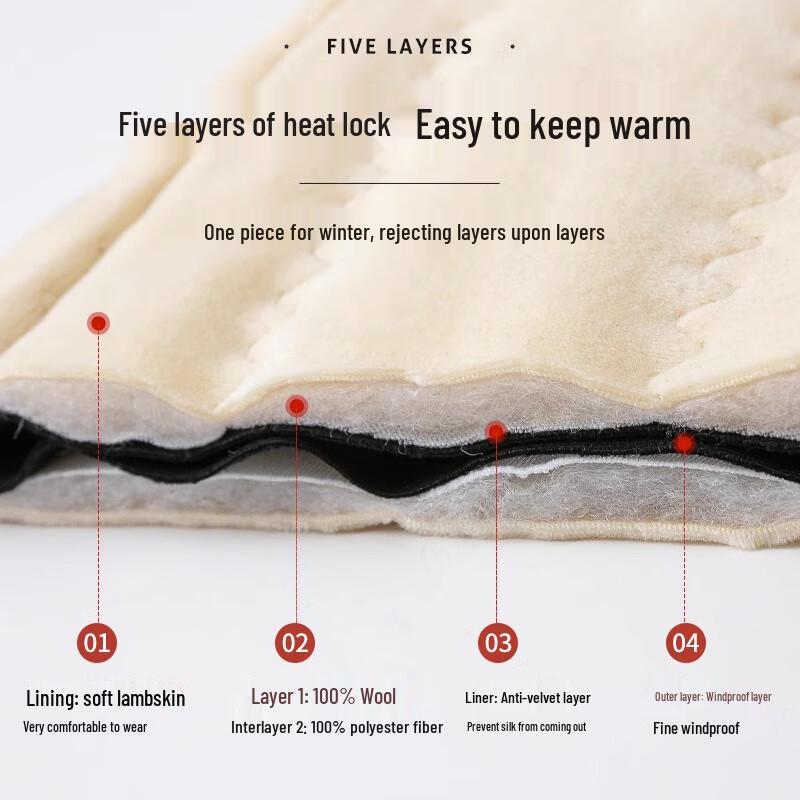 Langsha Women's Wool-Blend Thermal Stirrup Leggings