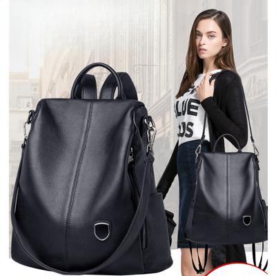 Batohy z pravé kůže pro ženy Korejská verze The Fashion Hundred Bow Top Layer Hovězí kůže Měkká kůže Velkokapacitní batoh pro ženy
