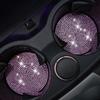 Diamond Car Coaster Water Cup Slot Non-Slip Mat Silica Gel Pad Cup Holder Mat Gadget Bling Waterproof Car Interior Accessories