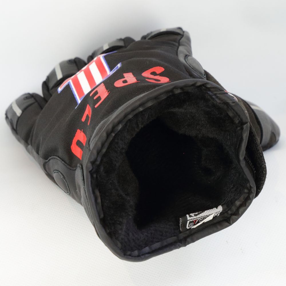 CLAY SMITH NUMBER Winter Gloves for Cold Motorcycles, Weather, Black-Ivory, Large, CSY-4021