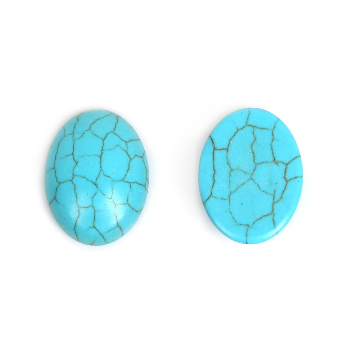 

Бисер из бирюзы, говлитовый камень, кабошон, бусины, полуовальные бусины с плоской задней частью, ювелирные изделия, подходят для изготовления колец, браслетов, материал 15x20mm 10pcs бирюзовый
