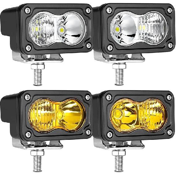 3 Inch Driving Lights 2Pcs 40W LED Pod Light Off Road Spot Light Bar Super Bright Work Flood Light Cube Combo LED Bumper Lights Fog Light For Truck