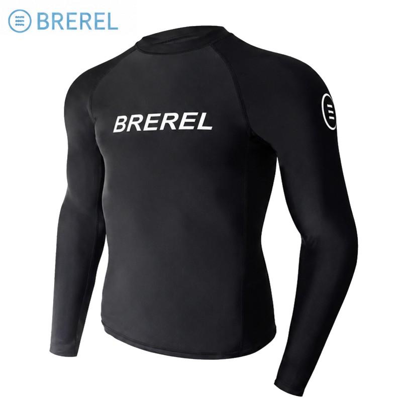 Mens Long Sleeve Rash Guard UV Protection Quick Dry Swimwear Snorkeling Surfing Diving Pool Spa