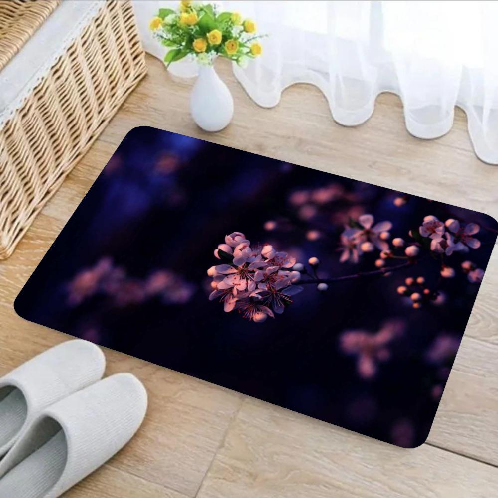 1pc Ins Flower Bathroom Absorbent Mats Anti-Slip Mats Home Decor Supplies Carpets Home Kitchen Floor Mats