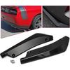 Car Rear Bumper Lip Diffuser, Universal Auto Side Fender Skirt Splitter Canard Protector, Wrap Angle Spoiler with 6 Bolts, 1 Pair (Bright Black)