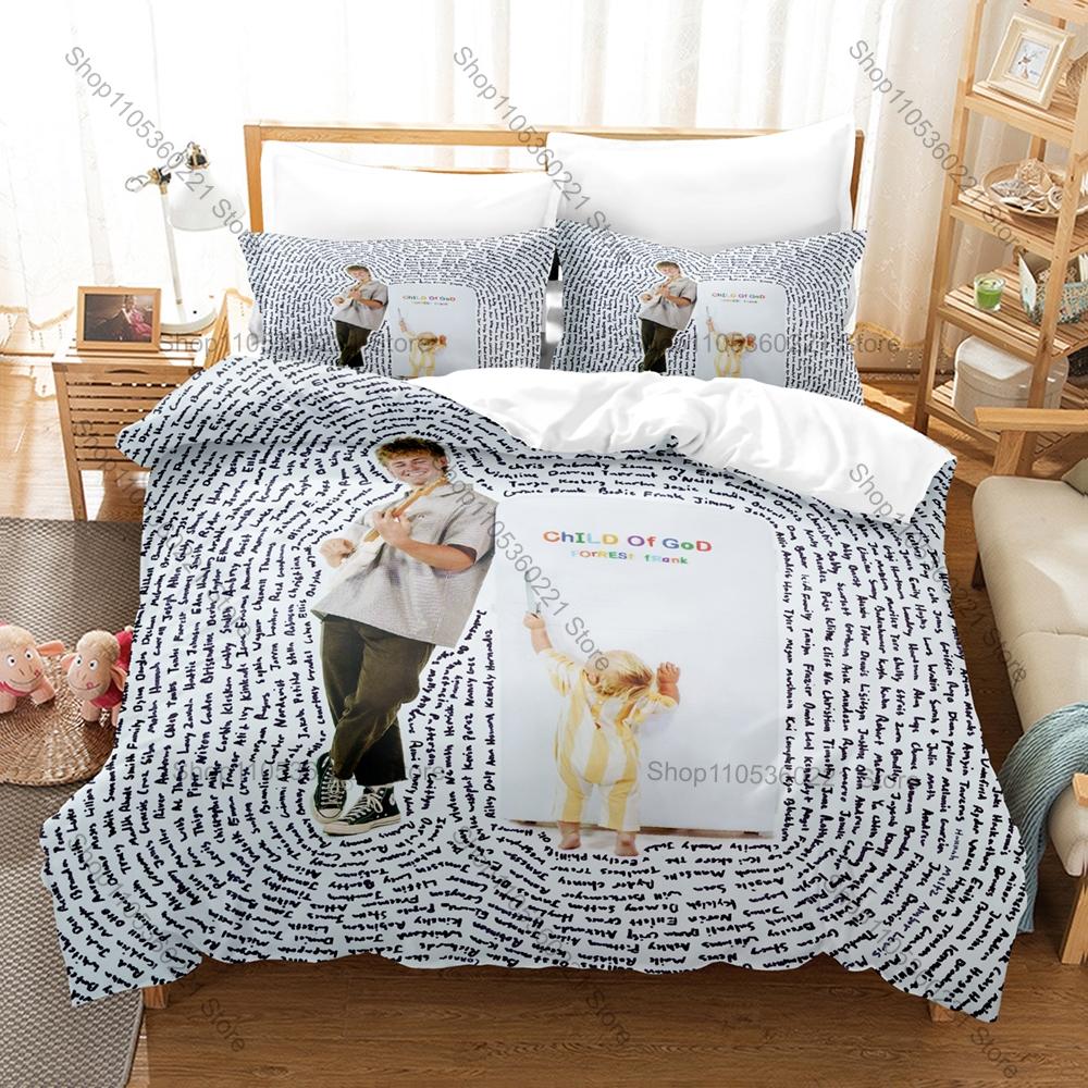 Forrest Frank Child of God Warm Sunrise Lo-Fi Coastal Portrait HD Print Bedding Set Duvet Cover + 2 Pillowcases Chill Room Decor